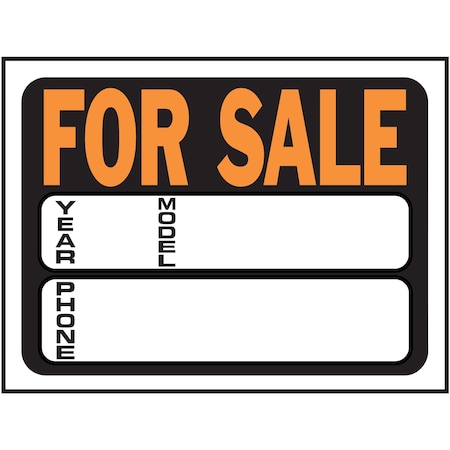 Hy-Ko Auto For Sale Sign 8.5" x 12.5", 10PK, A03031 A03031